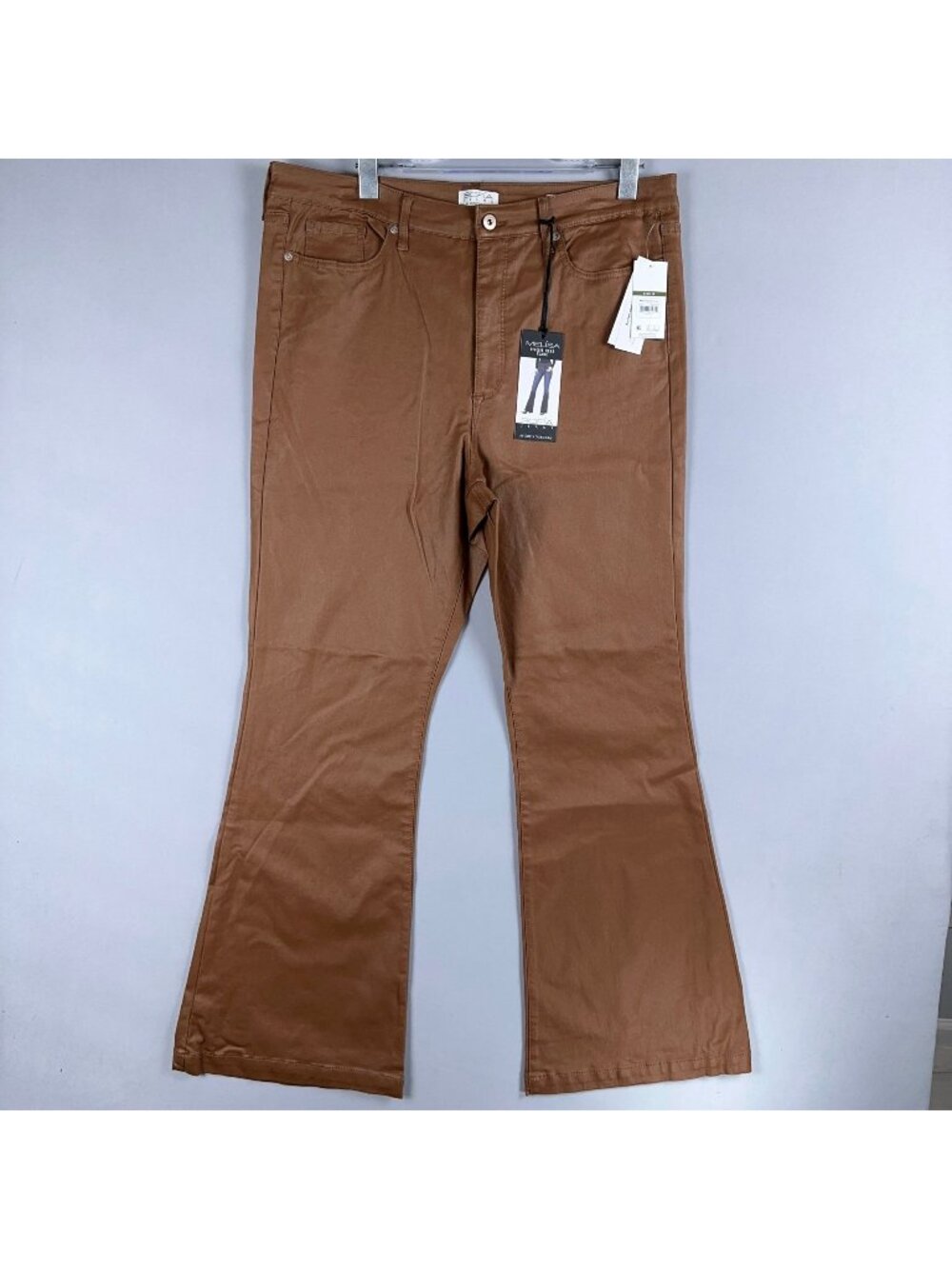 Sofia Jeans Sofia Vergara Melisa Flare Pants High Rise Womens Size 18 Brown Stre